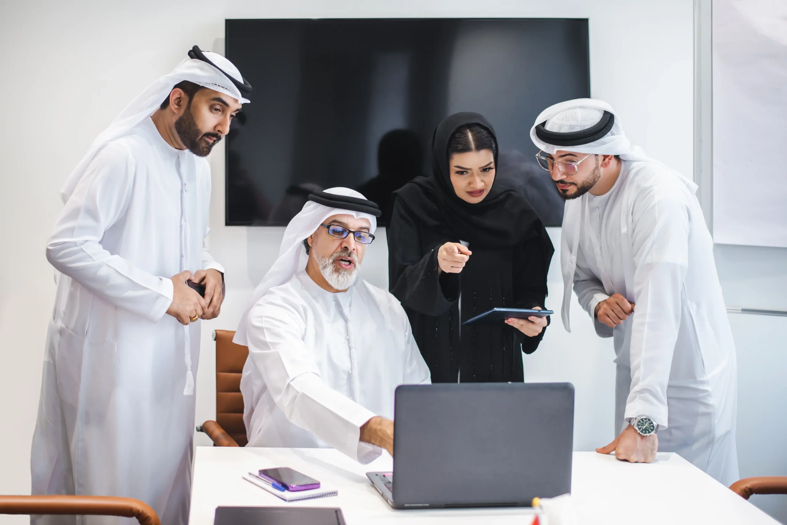 Business owners discussing the future of a family business